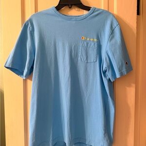 Champion Men's Light Blue Pocket Tee